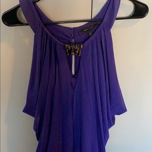 Purple BCBG dress, tight at the thigh